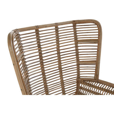 Manado Natural Rattan Lounge Chair And Footstool