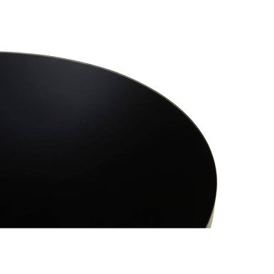 Black Tempered Glass Top Coffee Table with Silver Base | Anzio