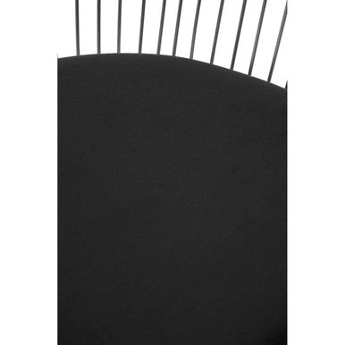 Anzio Black Velvet Chair with Hourglass Shape