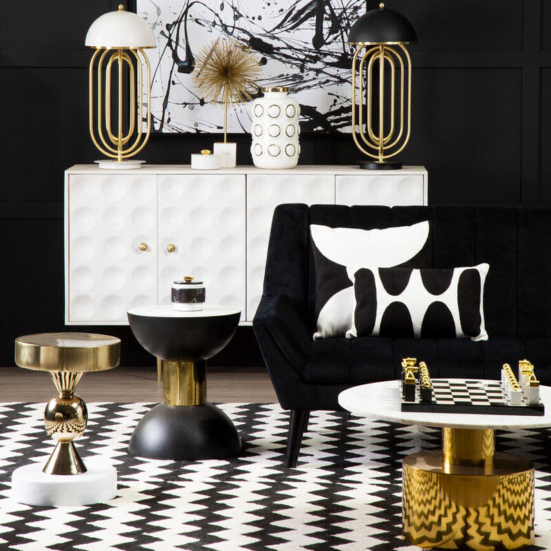 Martini Gold And Ivory Side Table