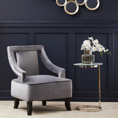 Oria End Table With White Marble Effect Top