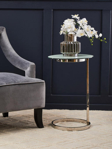 Oria End Table With White Marble Effect Top