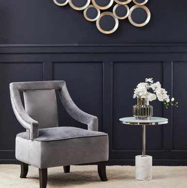 Oria Silver Frame End Table