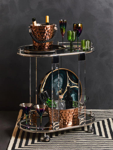 Oval Mirrored Trolley | Oria