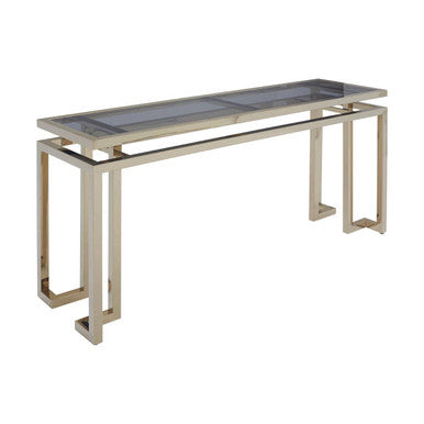 Grey Glass Top Console Table | Oria