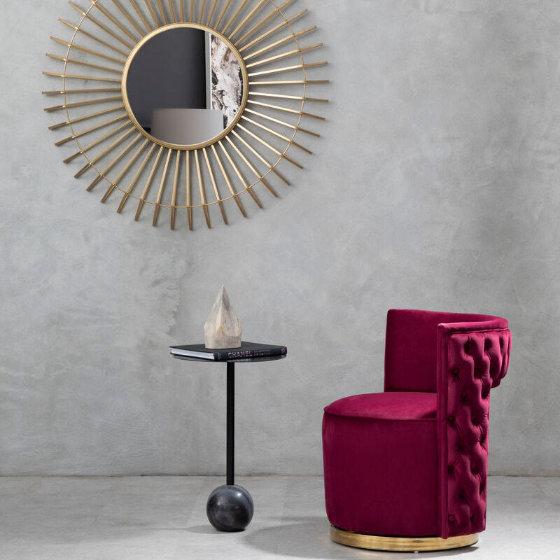 Bola Wine Velvet Chair