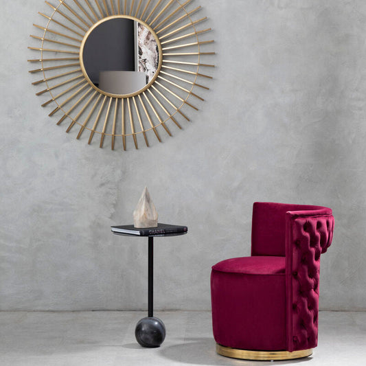Bola Wine Velvet Chair