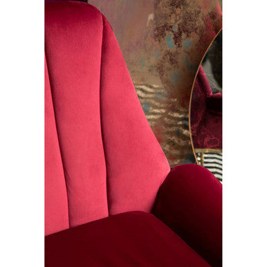 Billi Wine Velvet Lounge Chair
