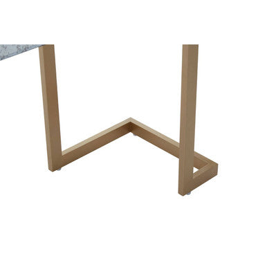 Antique Mirrored Top Console Table with Two Drawers and Brass Finish Iron Stand, Kesena