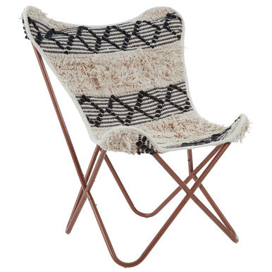 Black and White Pattern Butterfly Chair | Cefena