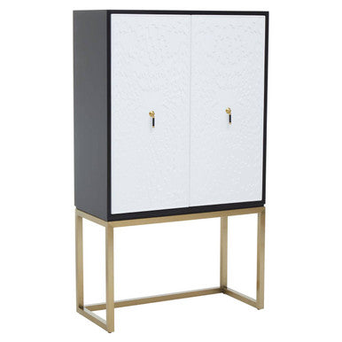 Black and White Two Door Cabinet | Dumas