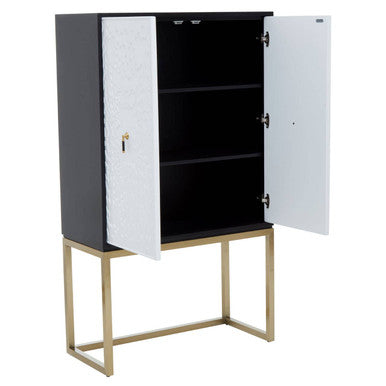 Black and White Two Door Cabinet | Dumas