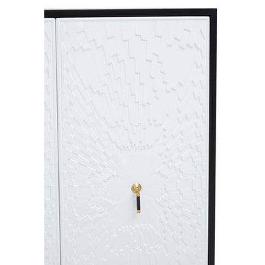 Black and White Two Door Cabinet | Dumas