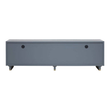 Grey Shagreen Effect Media Unit | Deskey