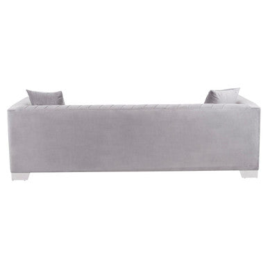 Rashika 3 Seat Grey Velvet Sofa