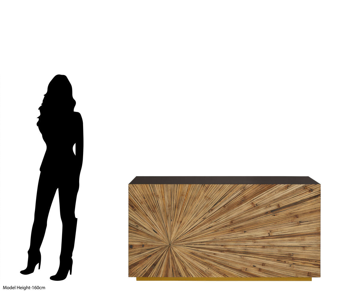 Gabelle Ebony Bamboo Console Table