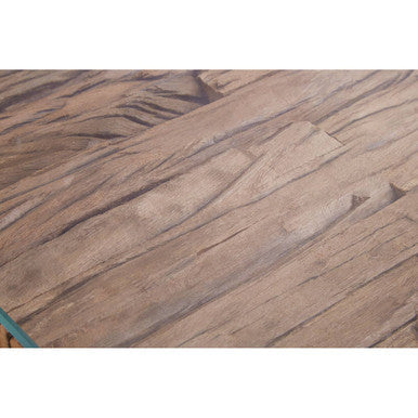 Kerala Natural Top Side Table With Cross Base