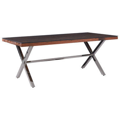 Kerala Natural Dining Table With Cross Base