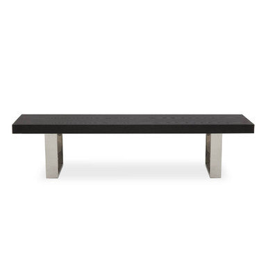 Ulmus Black Elm Wood Bench with Rectangular Design