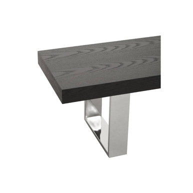 Ulmus Black Elm Wood Bench with Rectangular Design