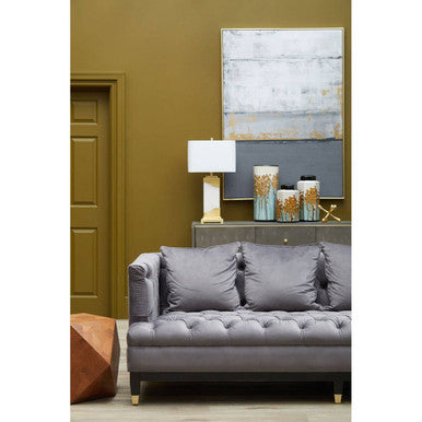 3 Seater Viola Pirate Grey Fabric Sofa | Sefira