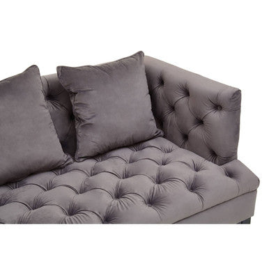 3 Seater Viola Pirate Grey Fabric Sofa | Sefira