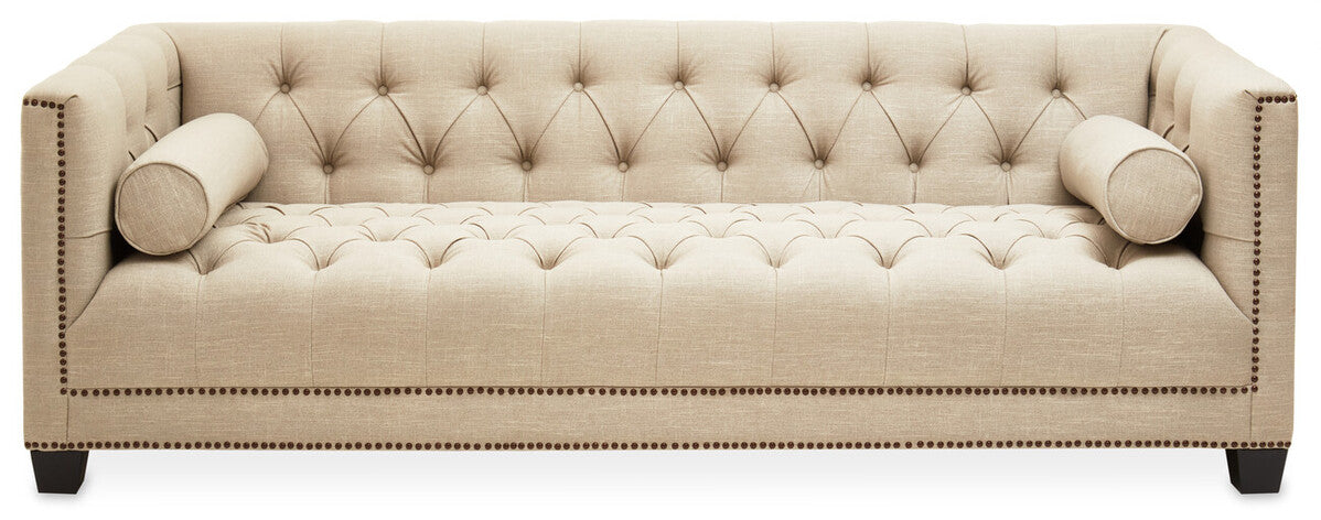3 Seater Stone Fabric Sofa | Surina