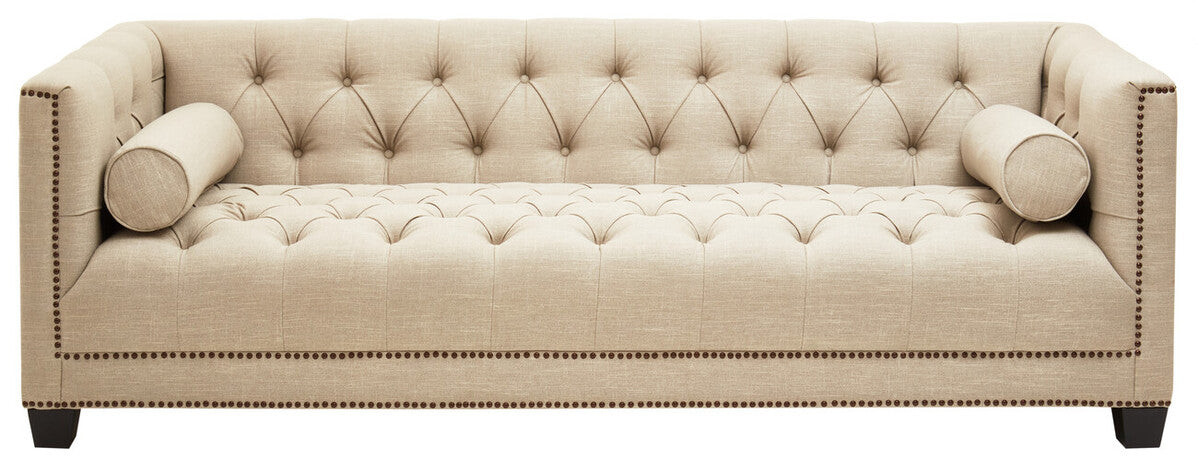 3 Seater Stone Fabric Sofa | Surina