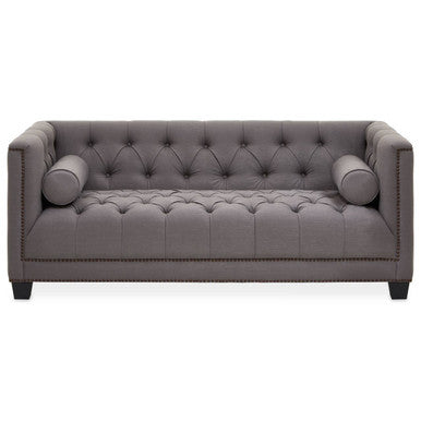 2 Seater Grey Fabric Sofa, Surina