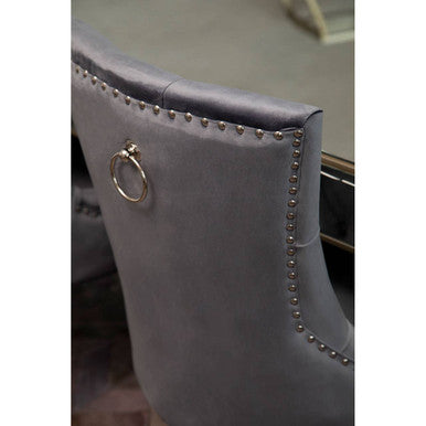 Richmond Grey Velvet Dining Chair