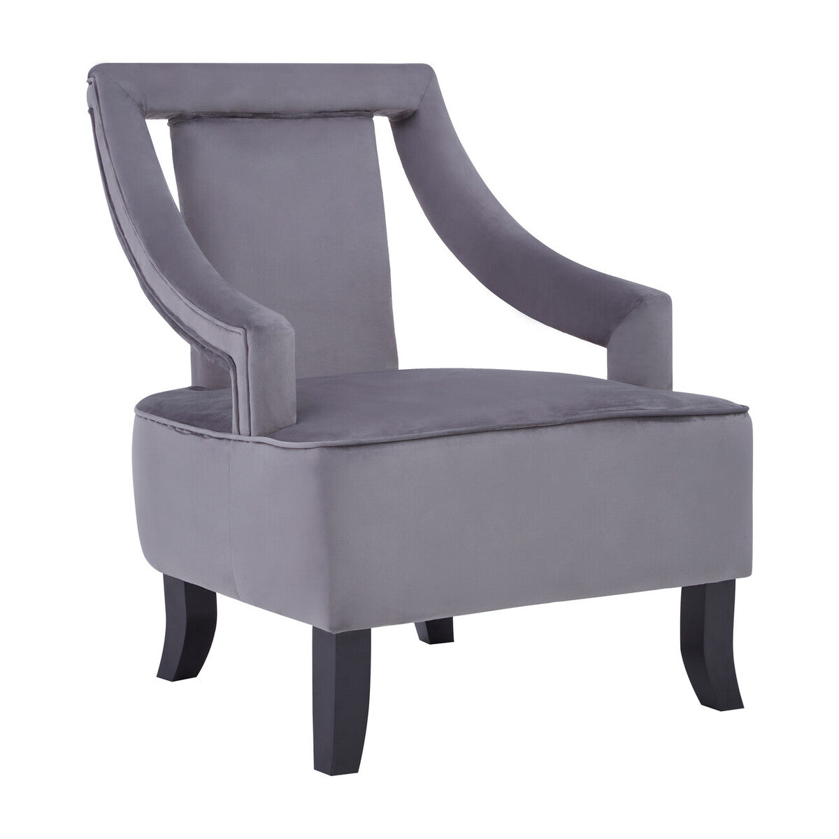 Faye Grey Velvet Chair