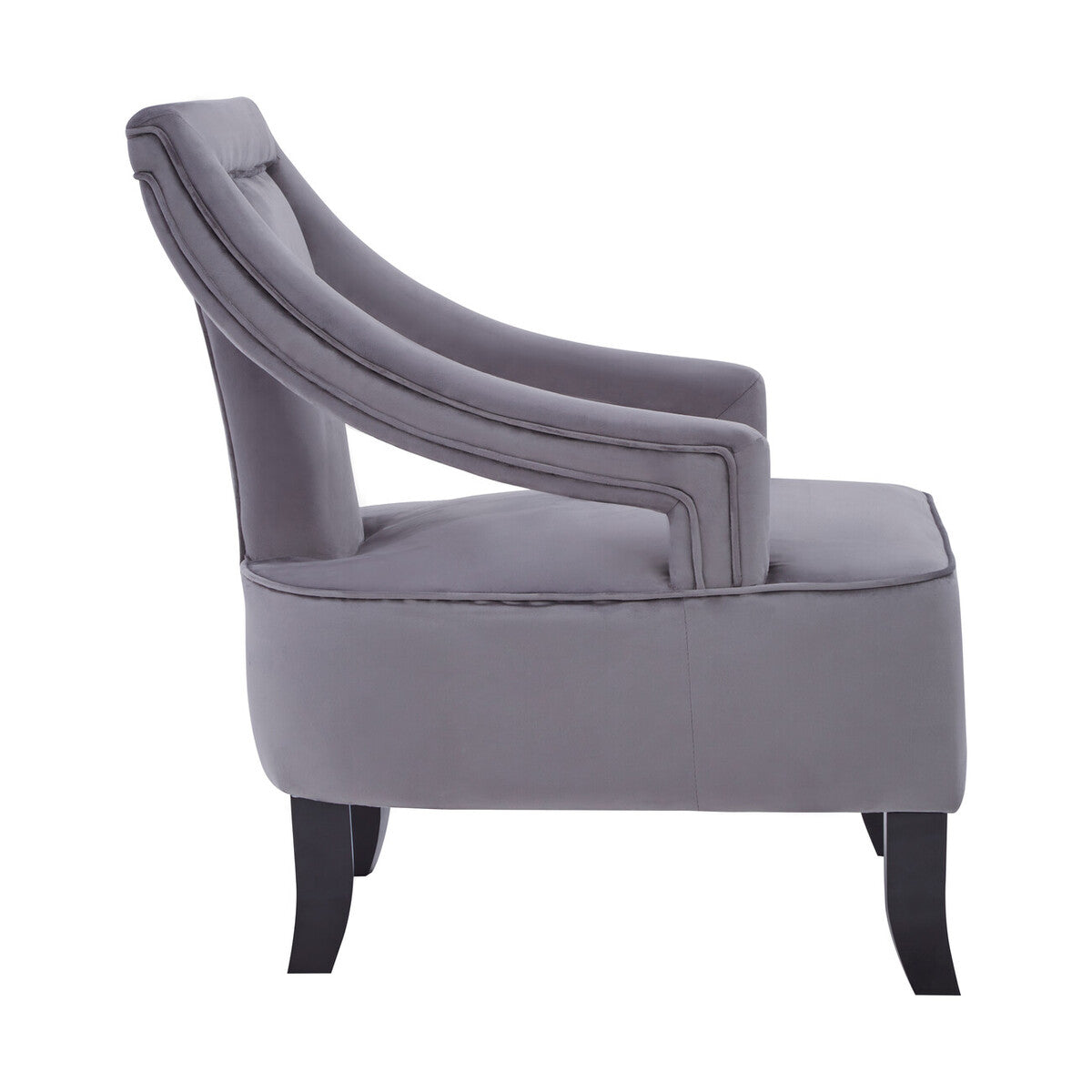 Faye Grey Velvet Chair