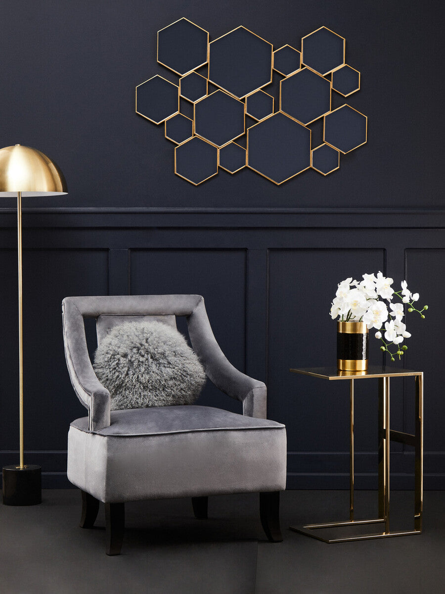 Grey Velvet Chair | Faye
