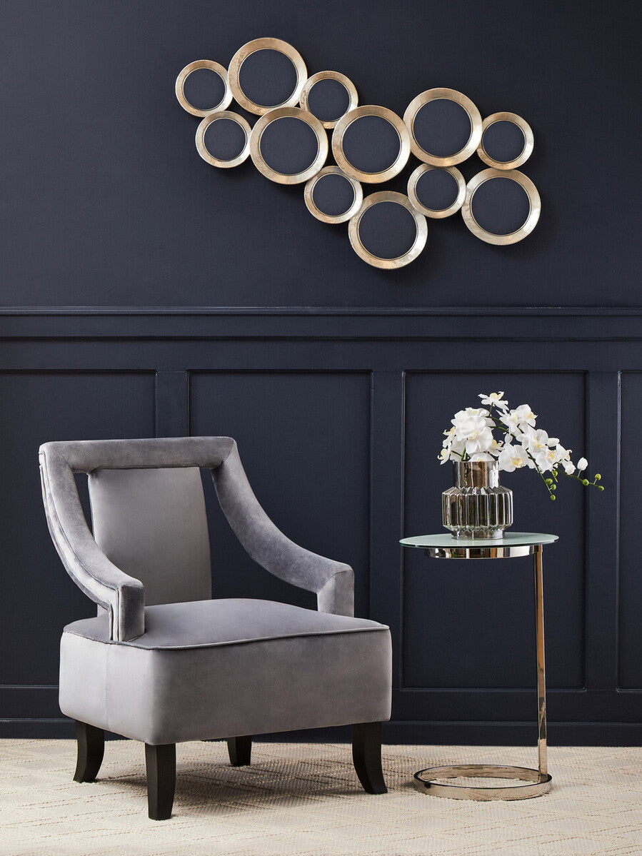 Faye Grey Velvet Chair