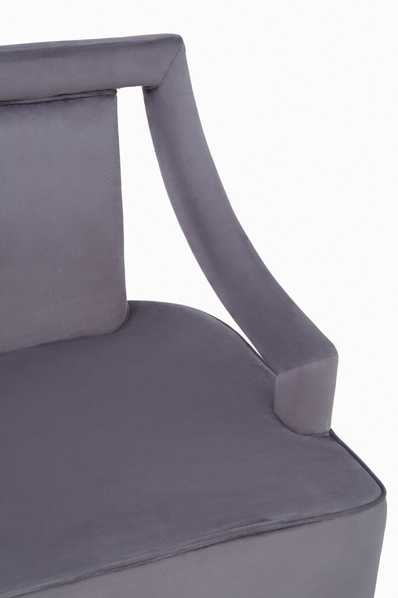 Faye Grey Velvet Chair