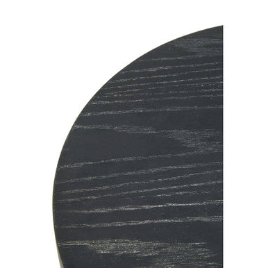 Lena Black And Gold Round Top Side Table