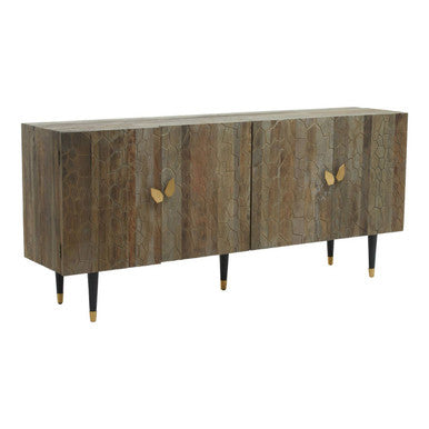 Recycled Elm Wood 4 Door Sideboard | Malay