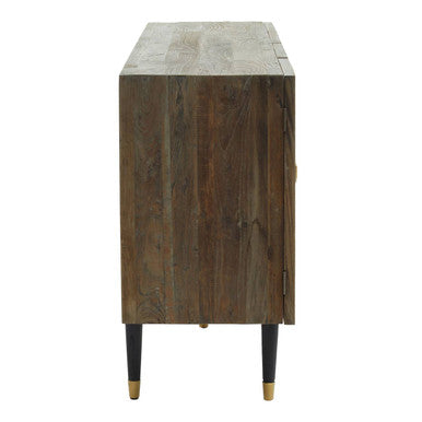 Recycled Elm Wood 4 Door Sideboard | Malay