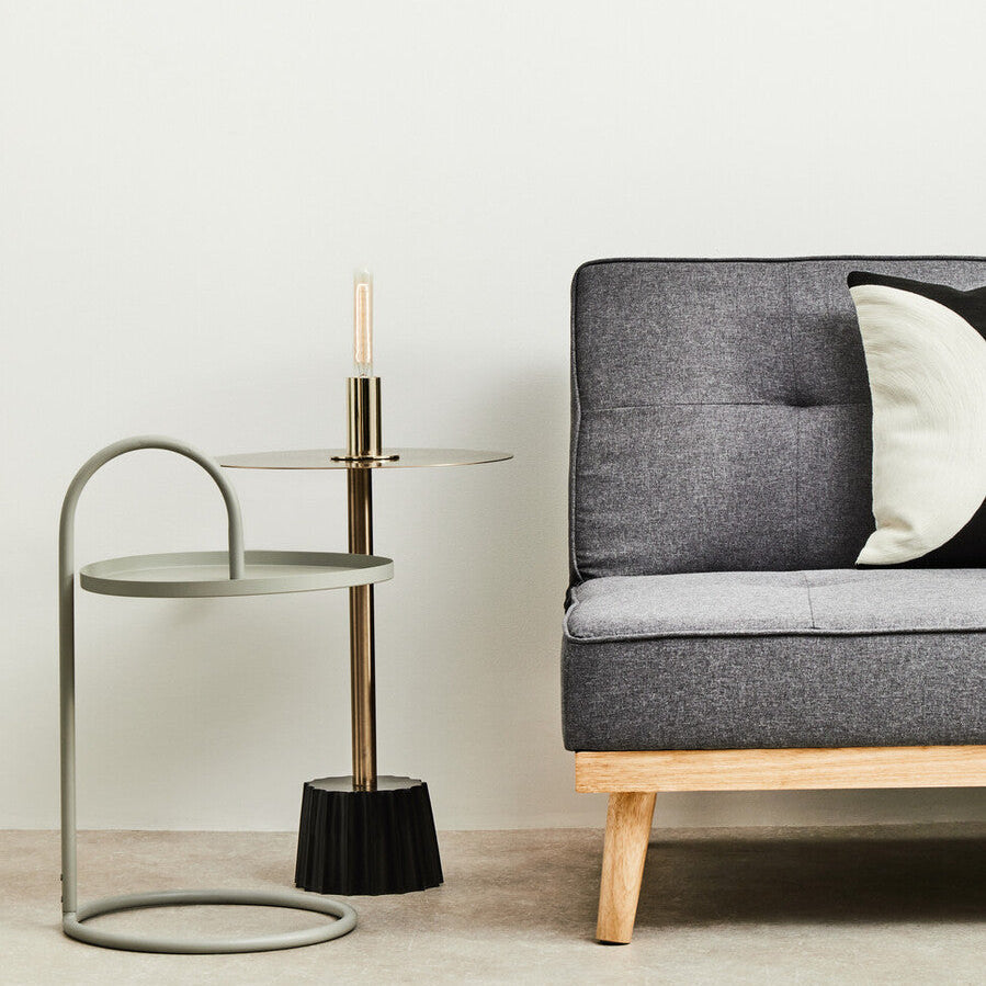 Corra Side Table With Black Base