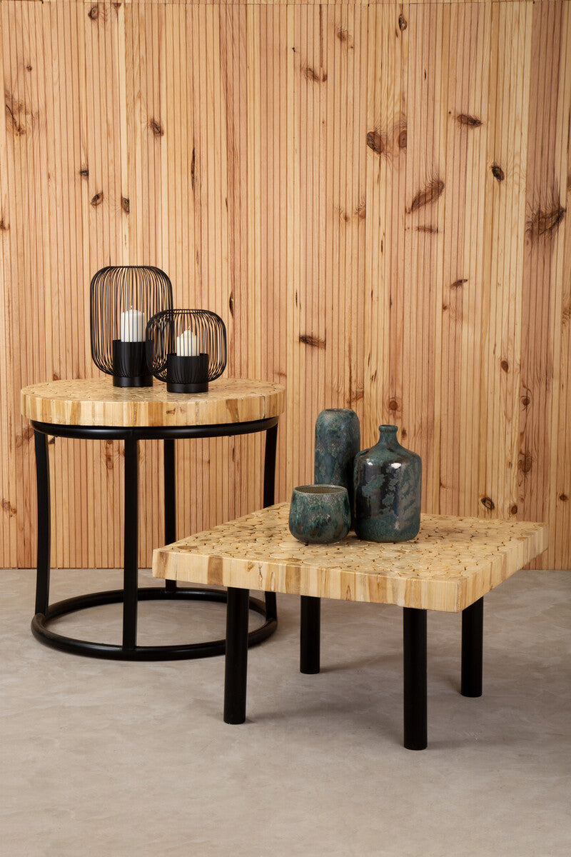 Malang Round Table With Iron Frame