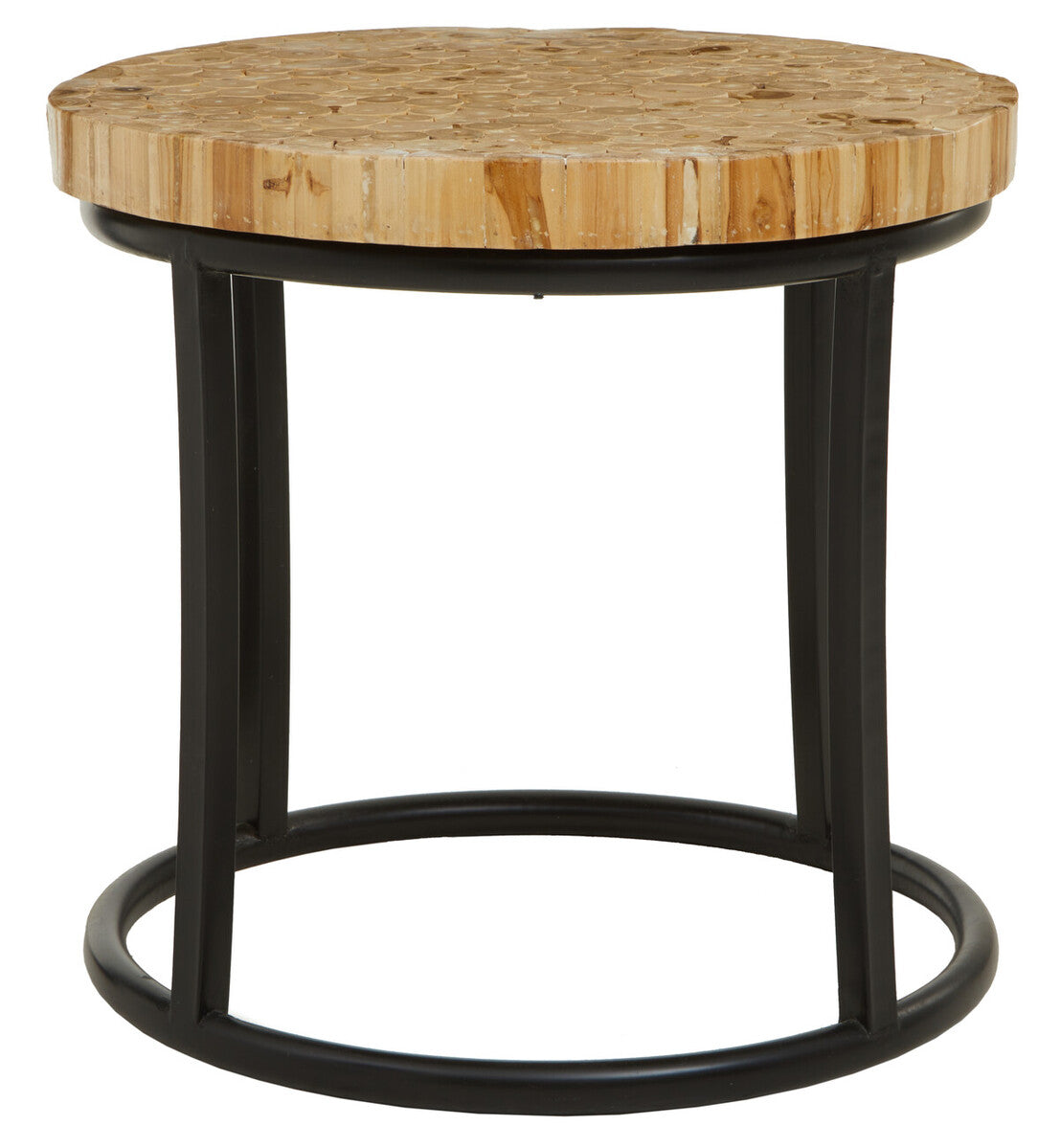 Malang Round Table With Iron Frame