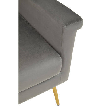 Salma Grey Velvet Armchair.