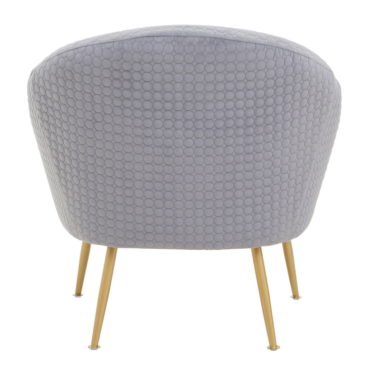 Tania Grey Velvet Occasional Chair with Curved Back