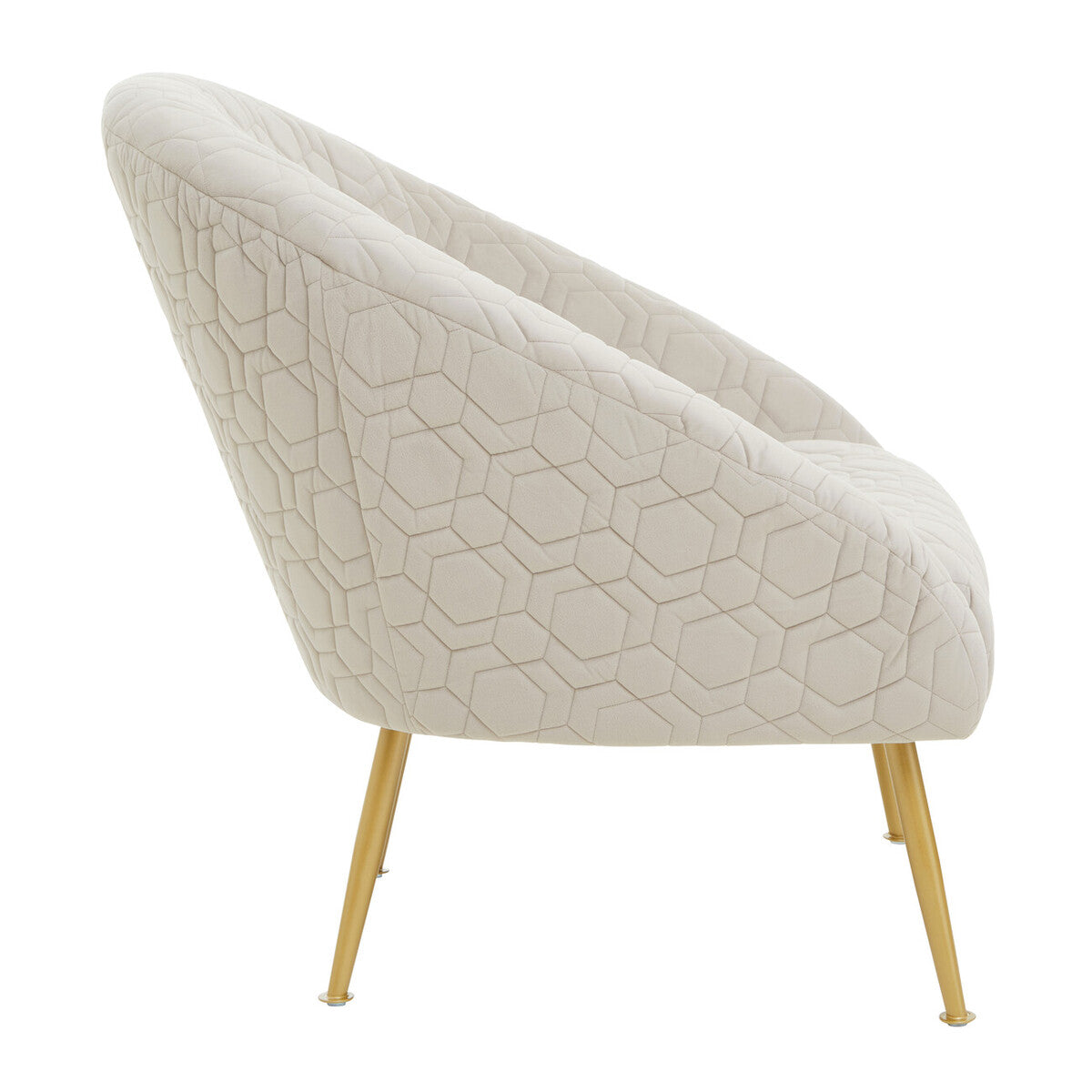Tania Beige velvet Occasional Chair