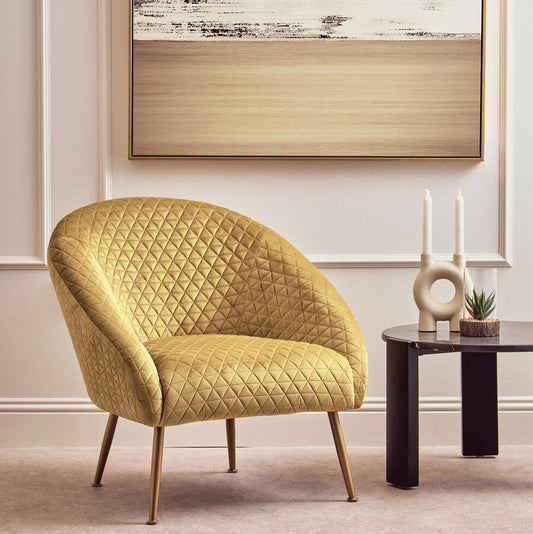 Tania Gold Velvet Occasional Chair
