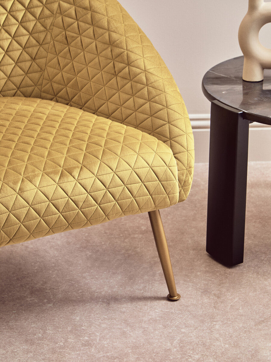 Gold Velvet Occasional Chair | Tania