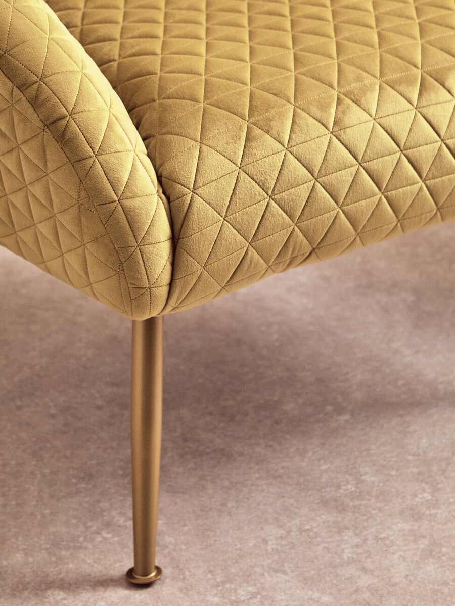 Gold Velvet Occasional Chair | Tania