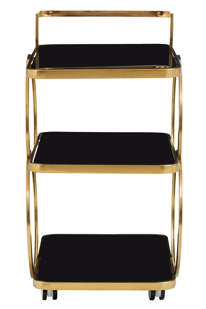 Alvaro Gold Finish Drinks Trolley