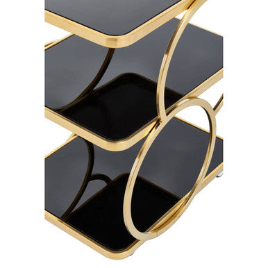 Alvaro Gold Finish Drinks Trolley