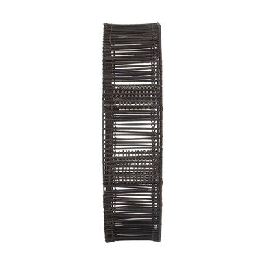 Batu Large Black Rattan Wall Shelf